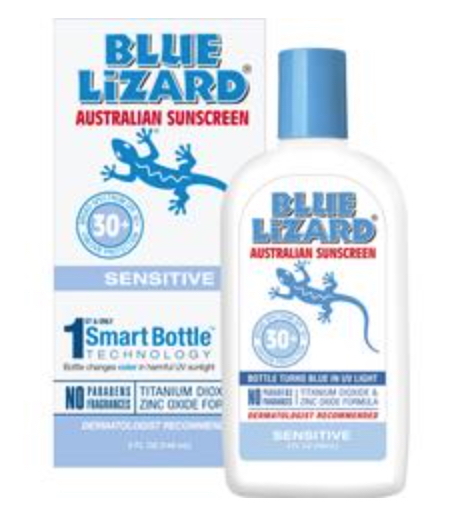 Blue lizard sensitive sunscreen