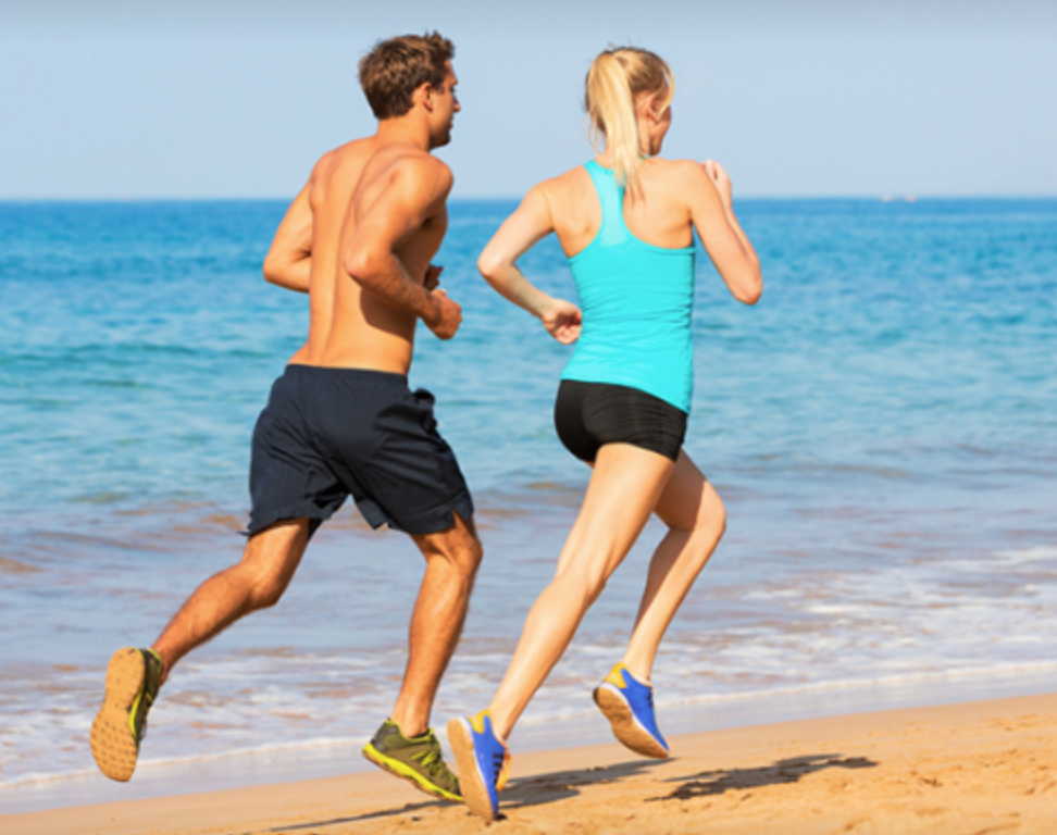 Vitamin D while Running on beach