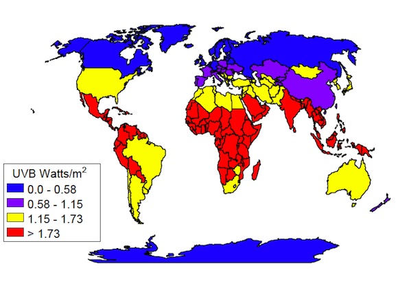 UVB map