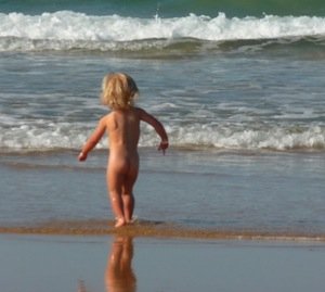 Baby at beach