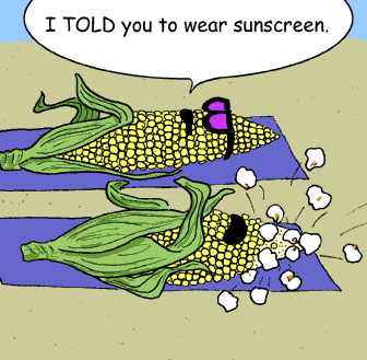 sunscreen and popcorn
