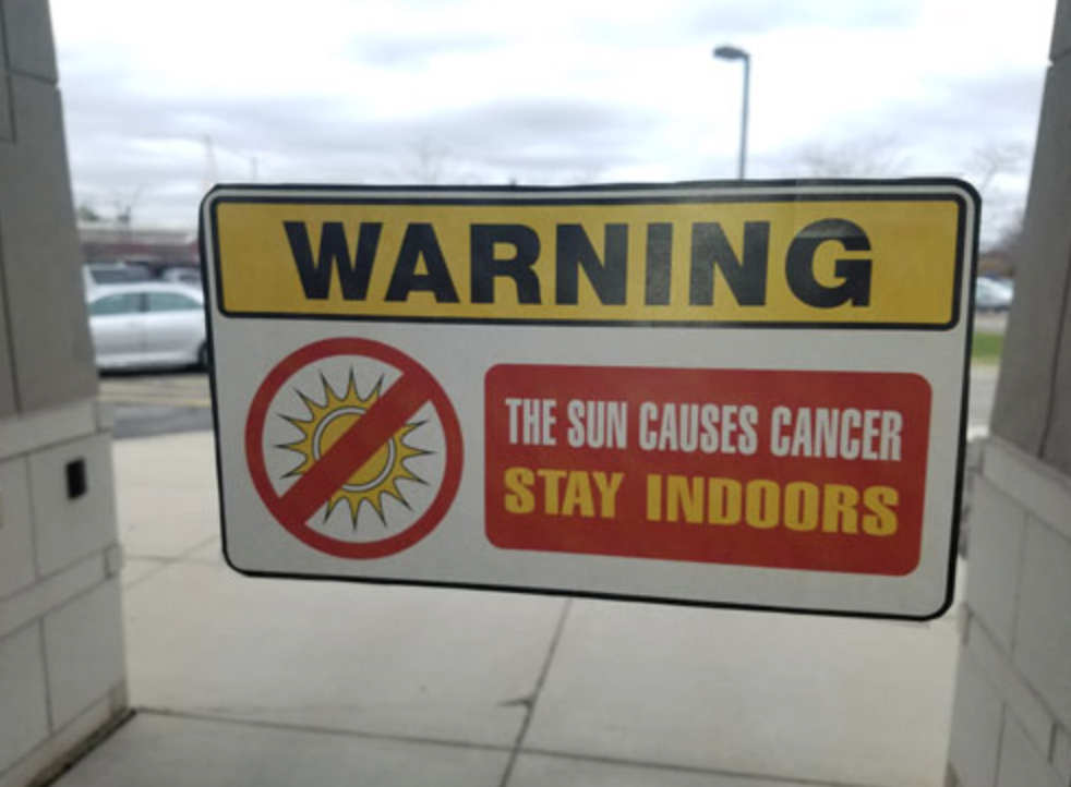 sun warning